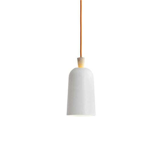 Ex.t FUSE Pendant Light Fixture by Note Design Studio, Small, White with Orange Cord