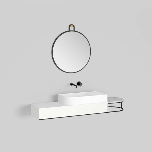 Ex.t NOUVEAU Washbasin by Bernhardt & Vella with washbasin and mirror