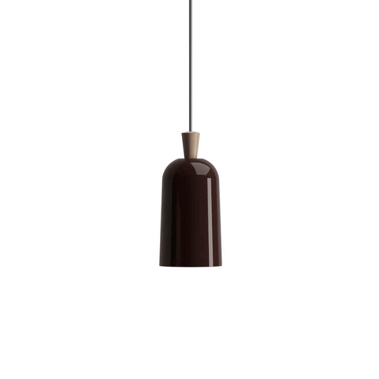 Ex.t FUSE Pendant Light Fixture by Note Design Studio, Small, Maroon with Grey Cord