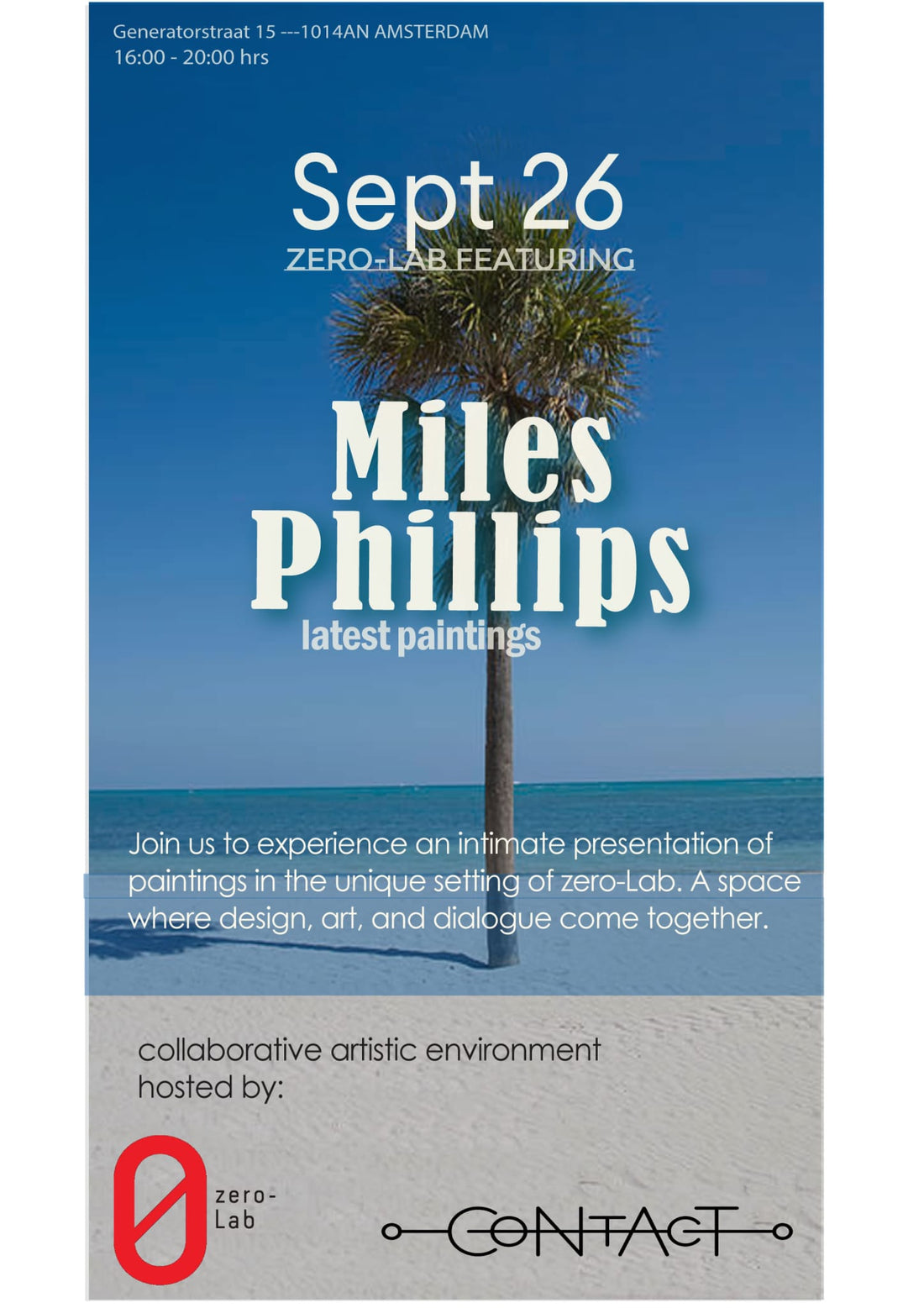 Exhibition at zero-Lab: Paintings by Miles Phillips