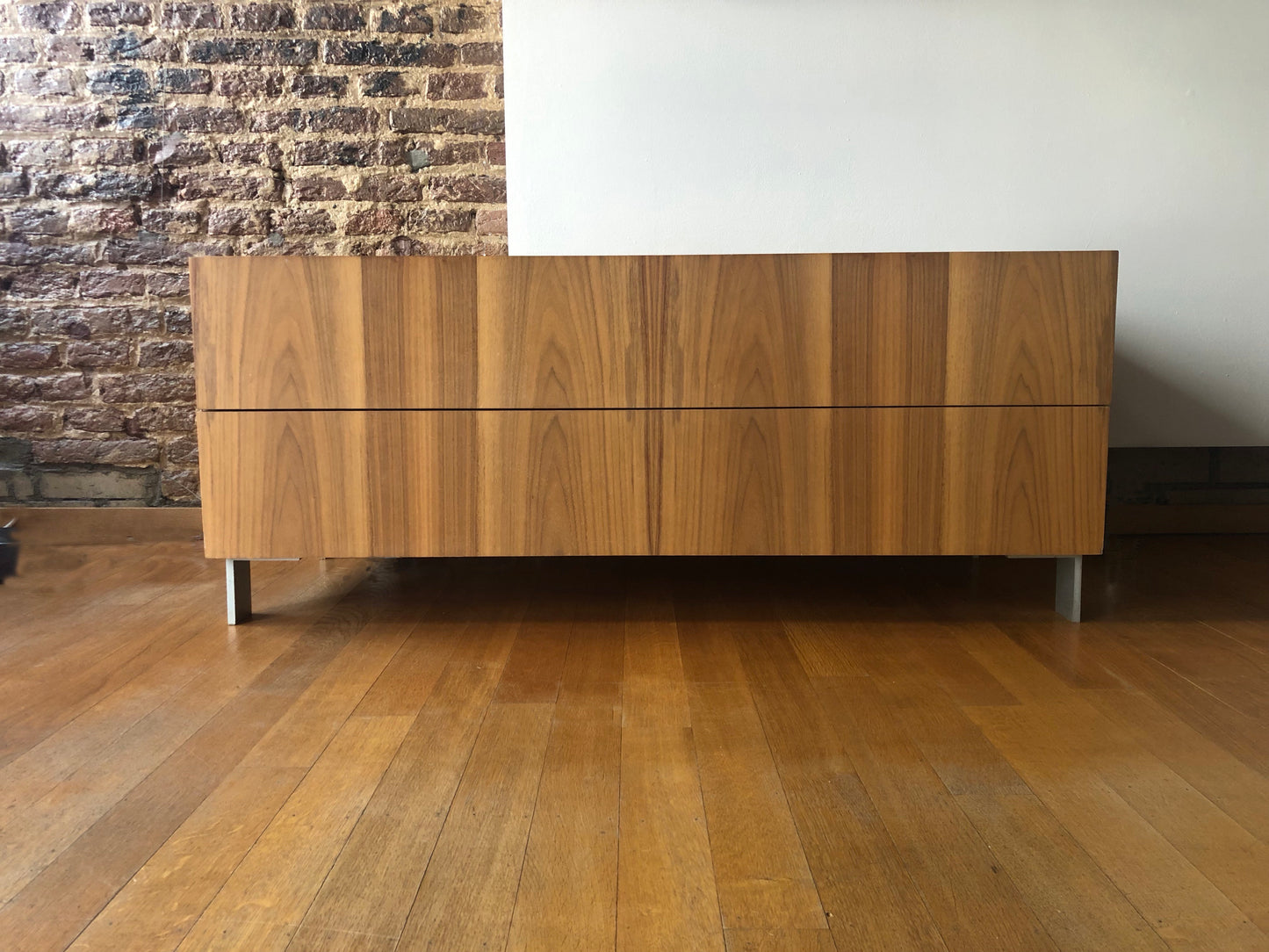 Walnut veneer sideboard designed by Greg Lozinski