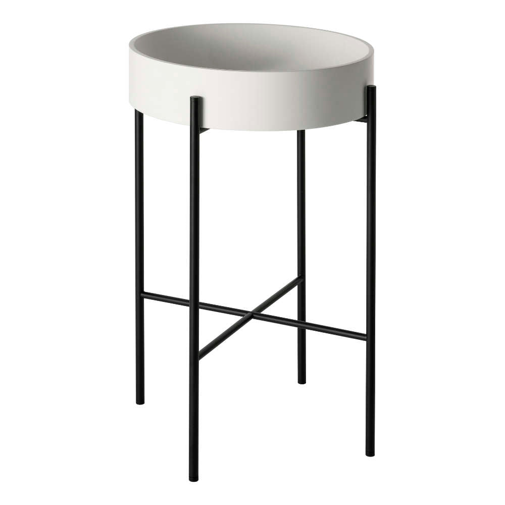 Ex.t STAND Washbasin by Norm Architects, Round, with Black Base