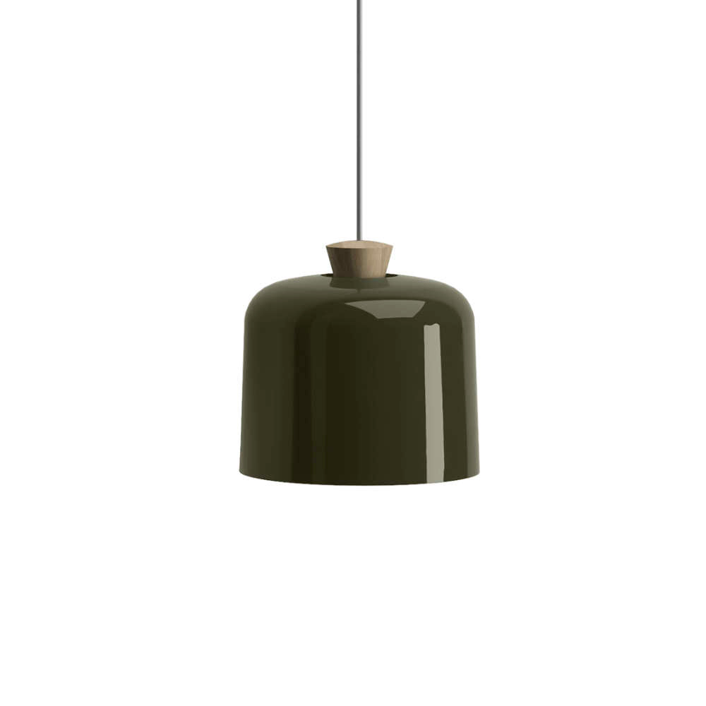 Ex.t FUSE Pendant fixture by Note Design Studio, Large, Green with Grey Cord